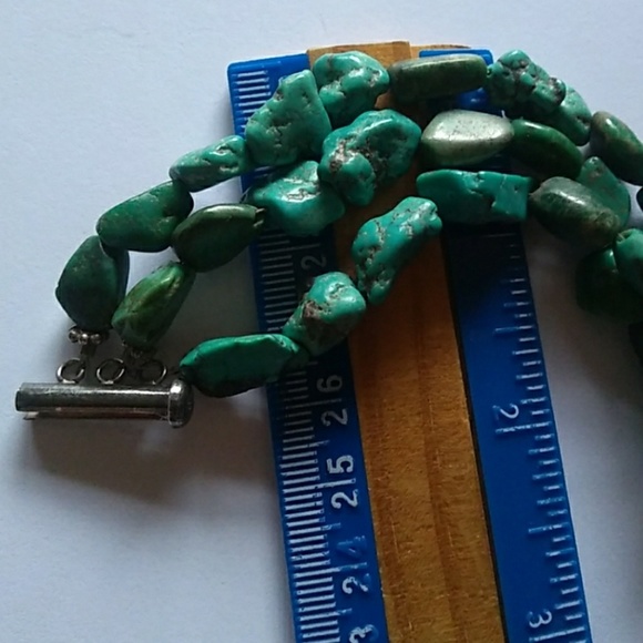 ALL NATURAL Nevada Turquoise 925 Sterl.Silver VTG - Picture 3 of 8